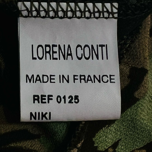 Lorena Conti Paris Niki Top Blouse w/ Feathers Small 100% Viscose Made in France - Picture 10 of 12